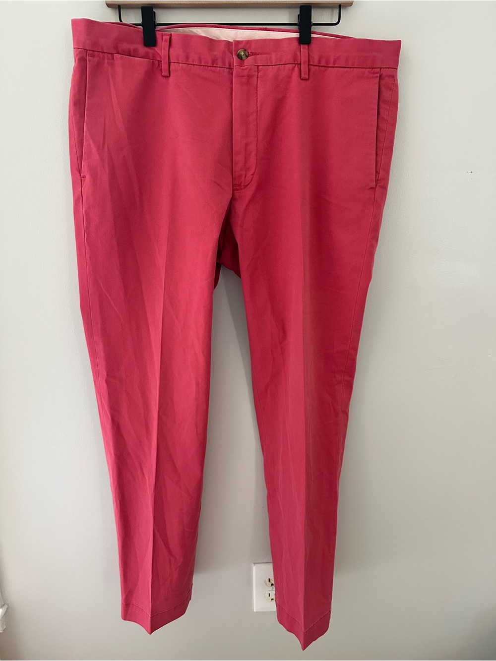 Polo Ralph Lauren Stretch Slim Chino Cotton Twill Pants Light Red Coral 36x30 - Picture 10 of 13